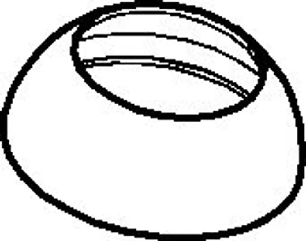 Abdeckkappe in ovaler Form mit einer Öffnung an der Oberseite, hergestellt von HANSA, in einfacher Linienzeichnung ohne weitere Details.